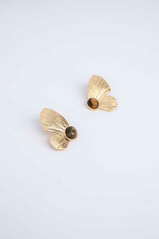 Amber Butterfly Earring