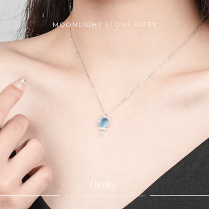Moonlight Stone Kitty Necklace