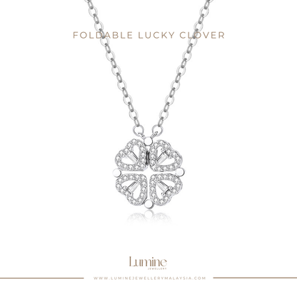 Foldable Lucky Clover Necklace