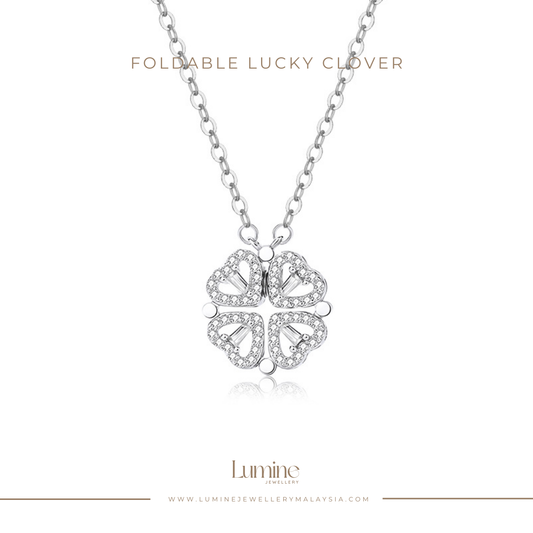 Foldable Lucky Clover Necklace