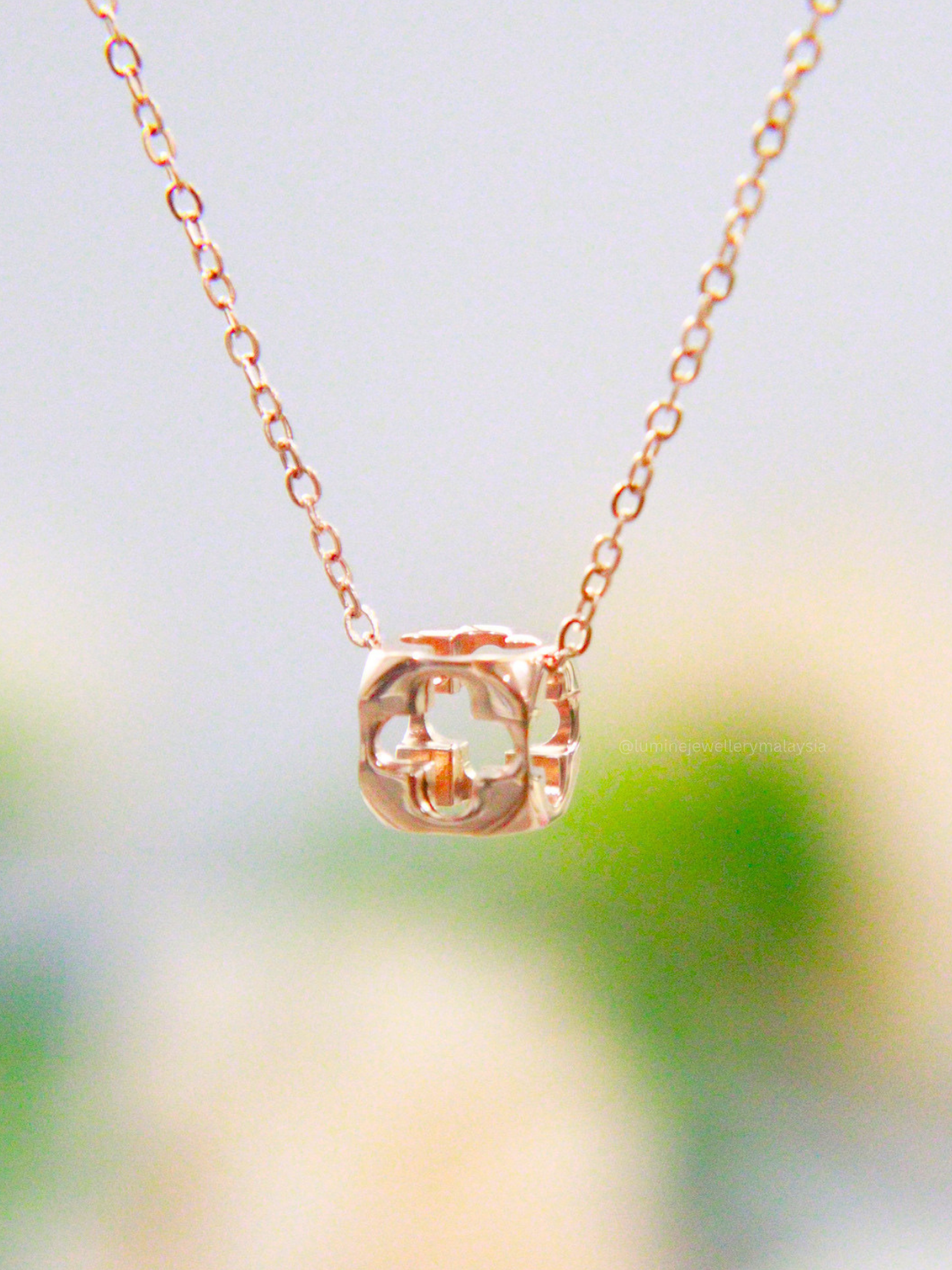 Clover Cube Necklace