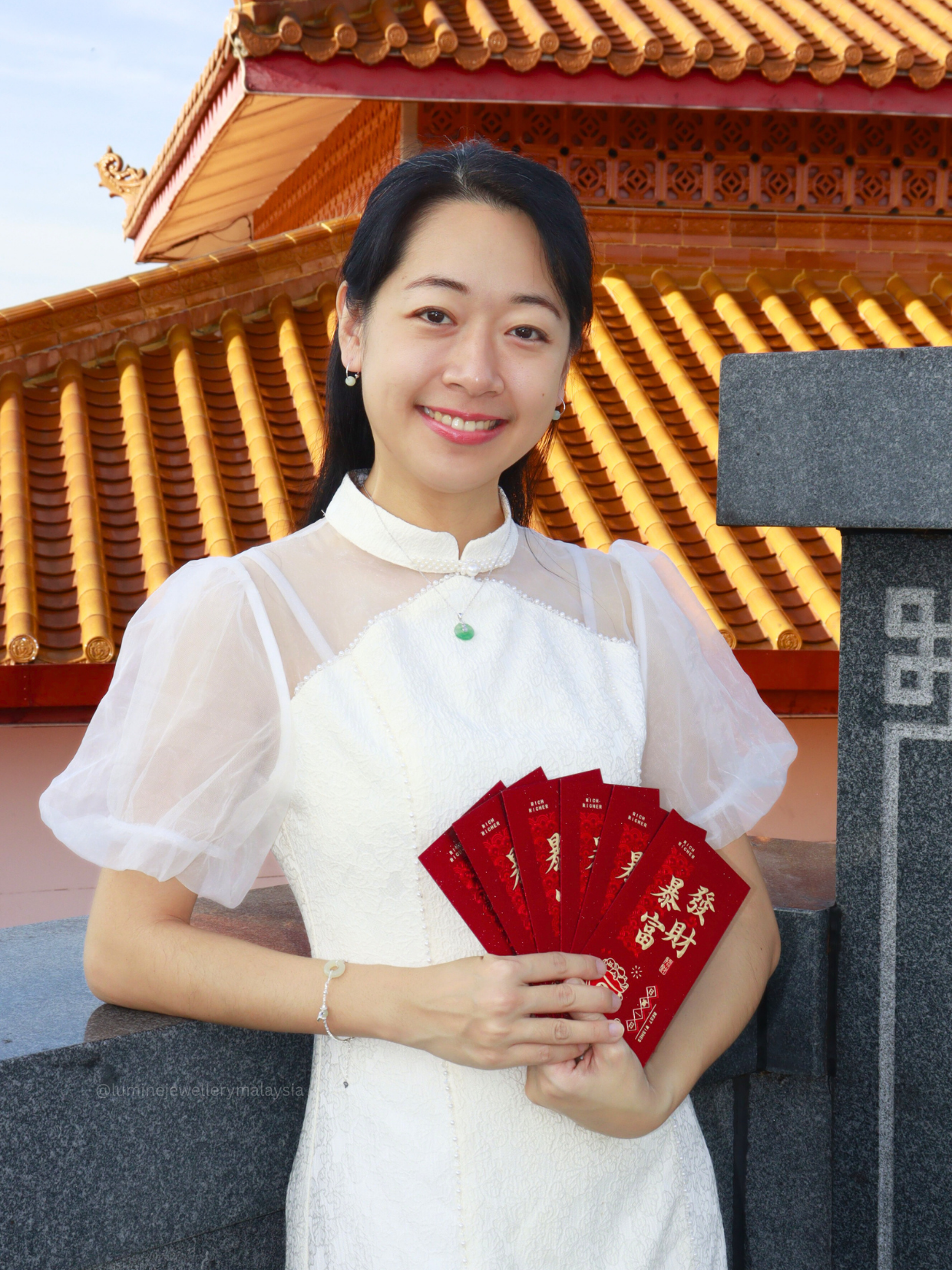 African Jade Prosperity Coin Necklace 非洲翠