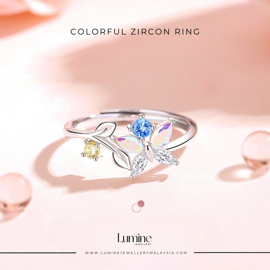 Colorful Zircon Ring