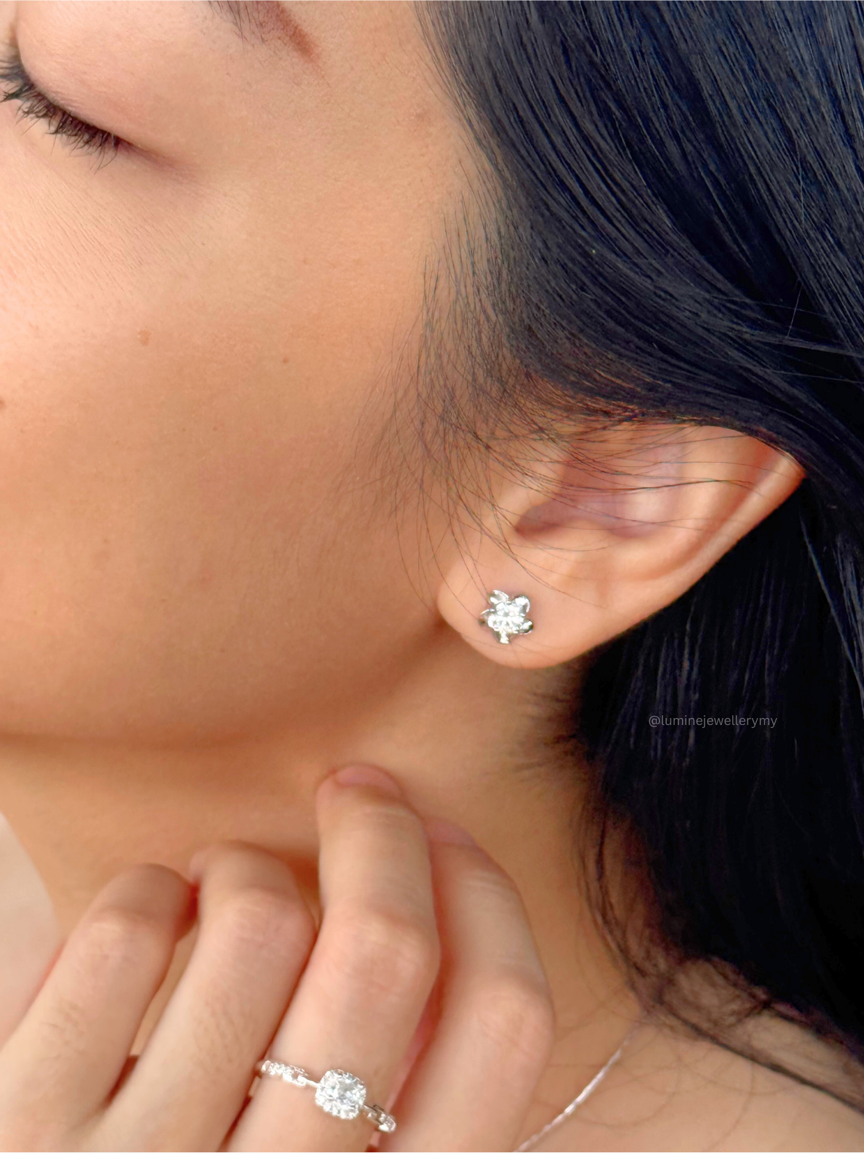 Zircon Floral Stud
