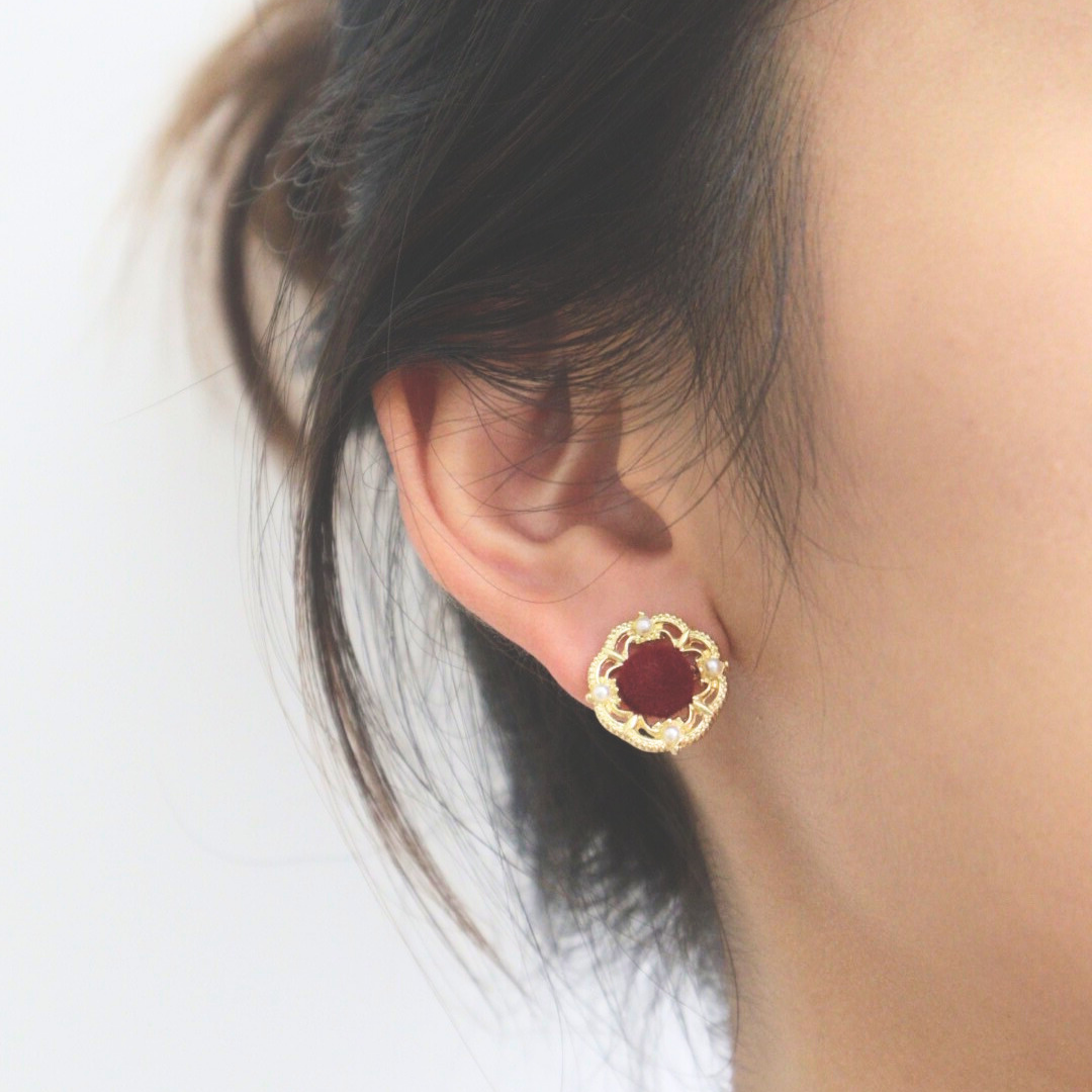 Scarlet Blossom Earrings