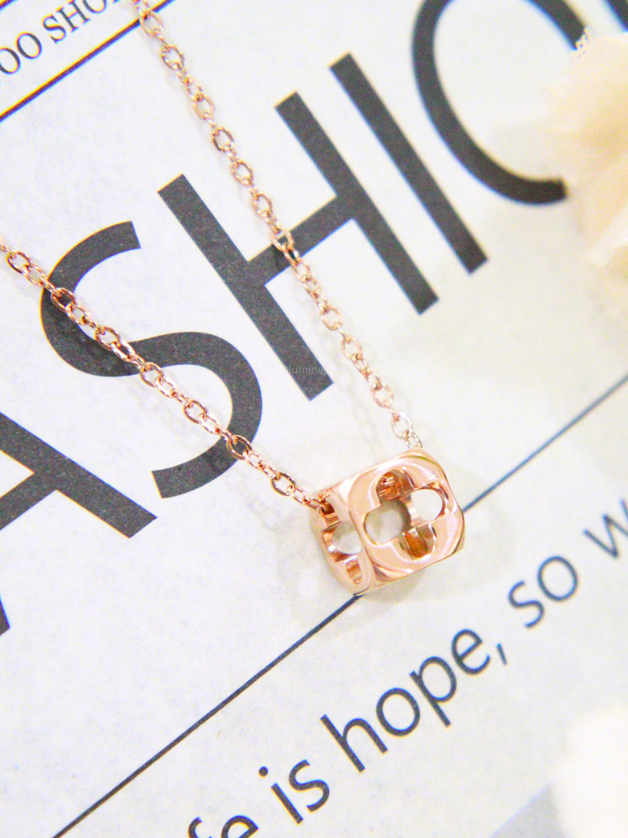 Clover Cube Necklace