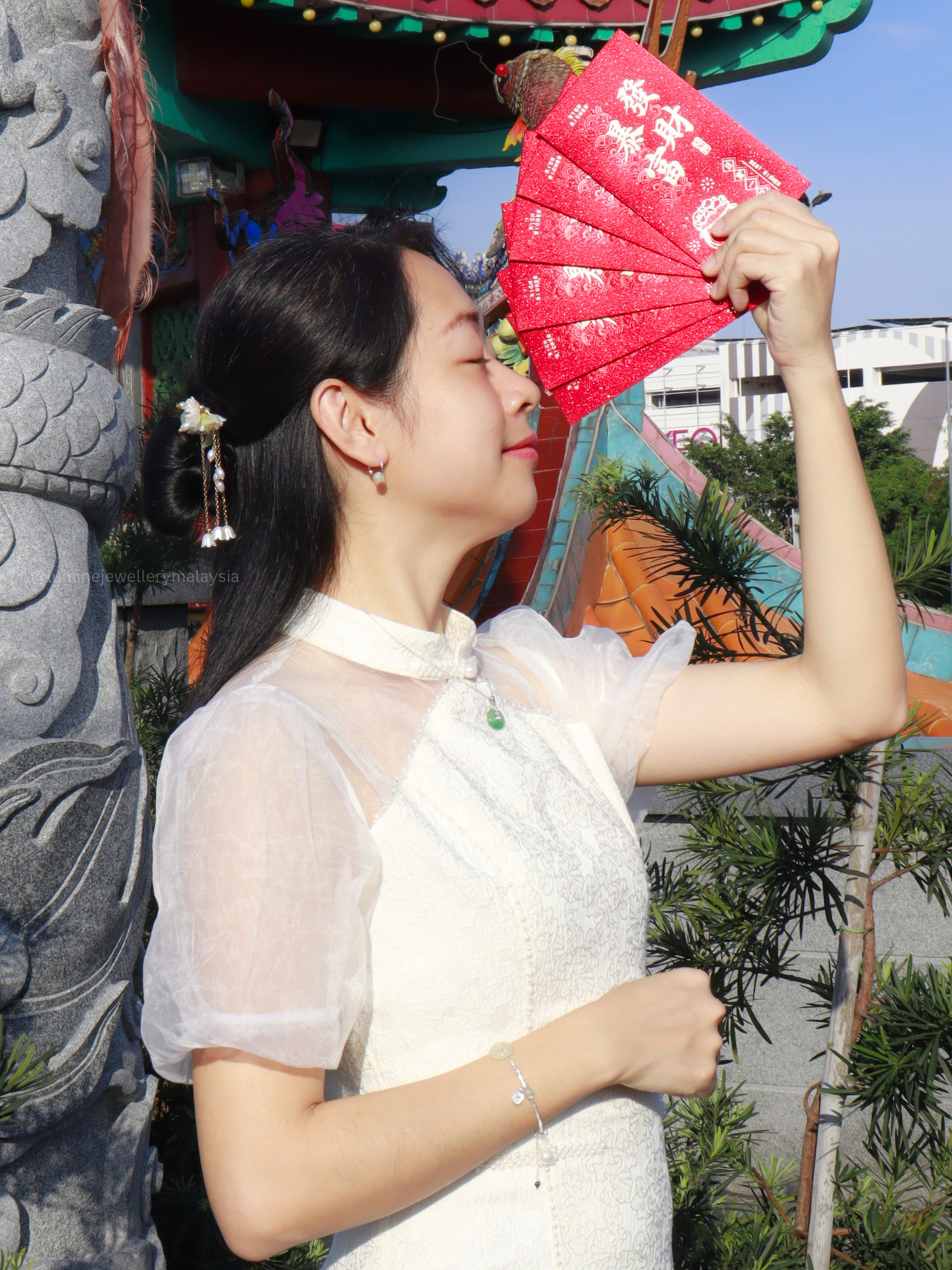 African Jade Prosperity Coin Necklace 非洲翠