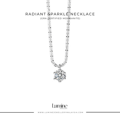 Radiant Sparkle Necklace (GRA Certified Moissanite | S925)