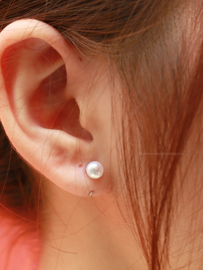 Natural Freshwater Pearl Earring Hook