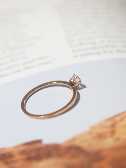 Rose Gold Diamond Ring (1mm)