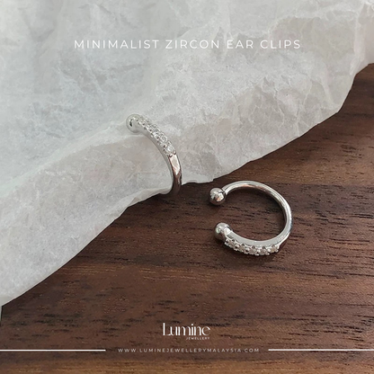 Minimalist Zircon Ear Clips