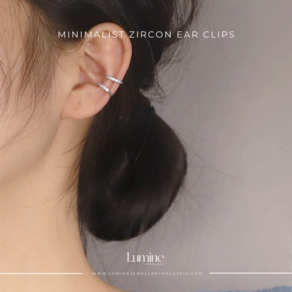Minimalist Zircon Ear Clips