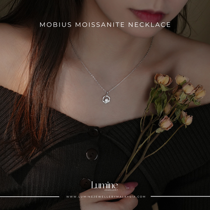 Mobius Moissanite Necklace with Cert (GRA Certified Moissanite | S925)