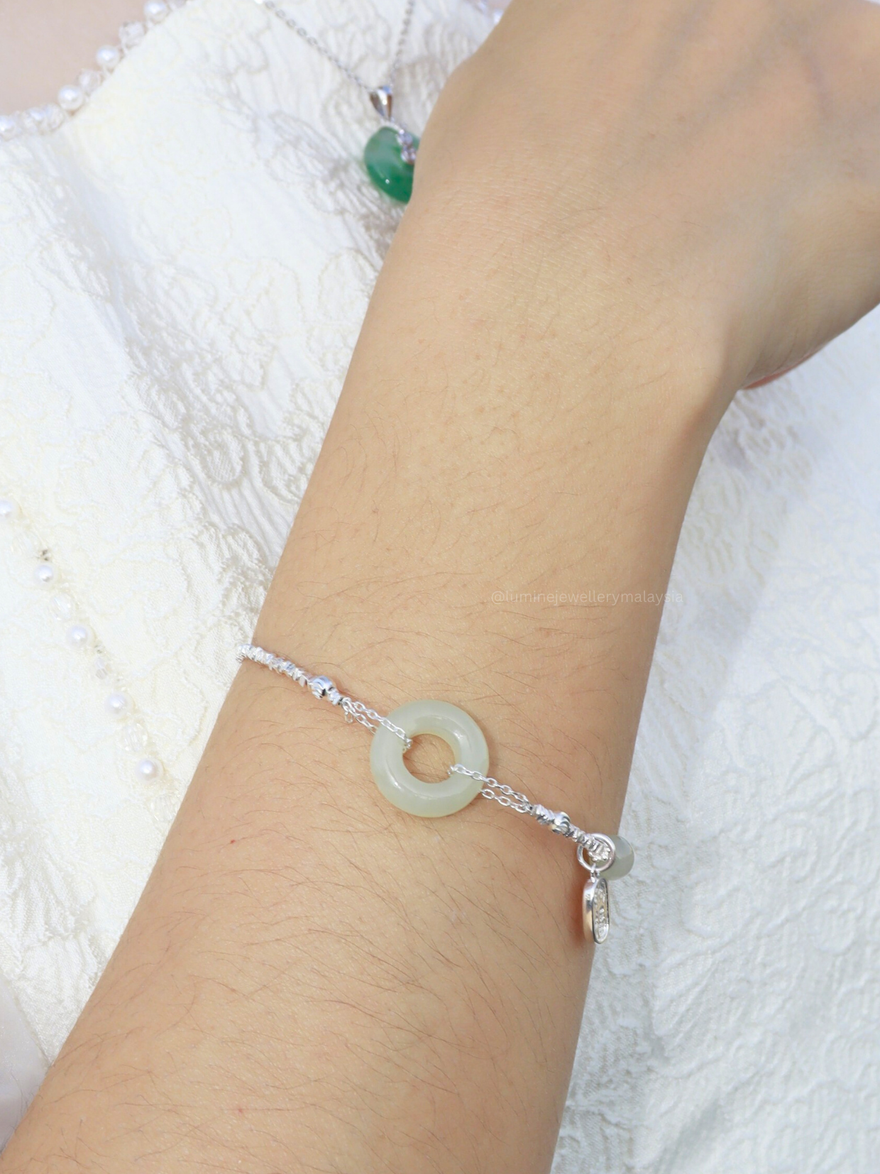 Nephrite Sparkle Bracelet
