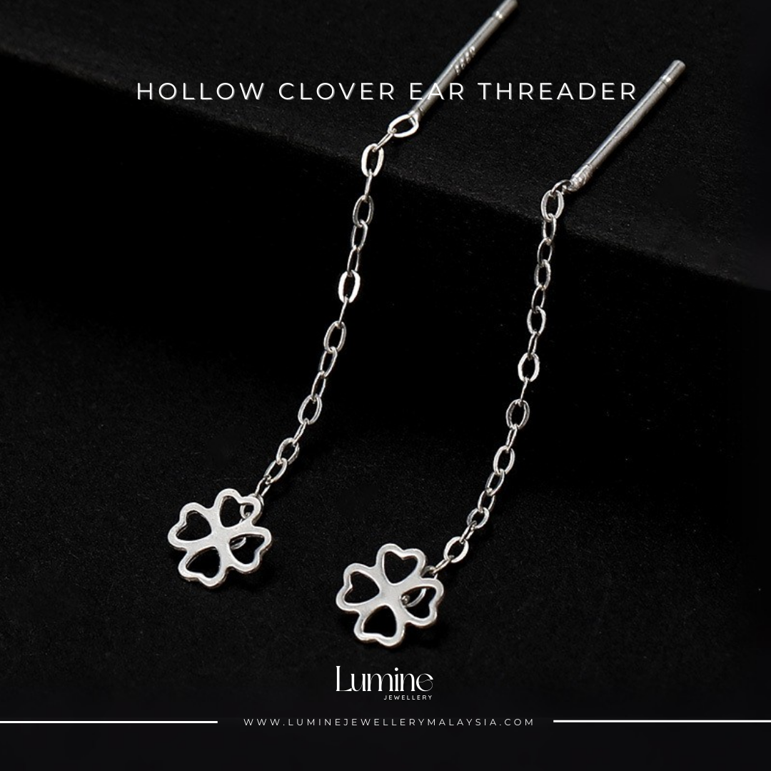 Hollow Clover Ear Threader