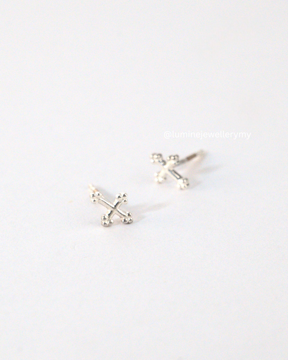 Tiny Cross Studs