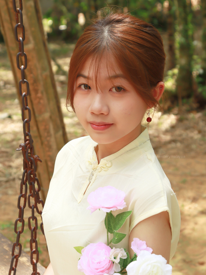 Red Agate Pearl Earring Hook 红玛瑙珍珠耳钩