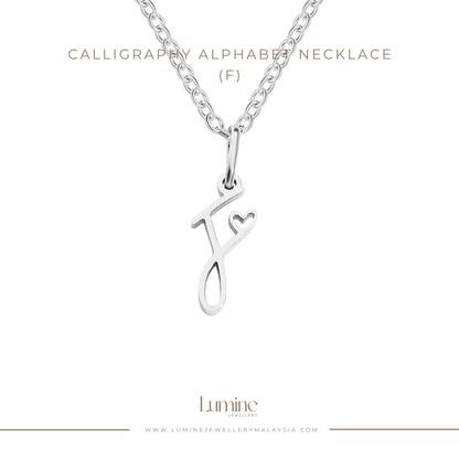 Calligraphy Alphabet Necklace