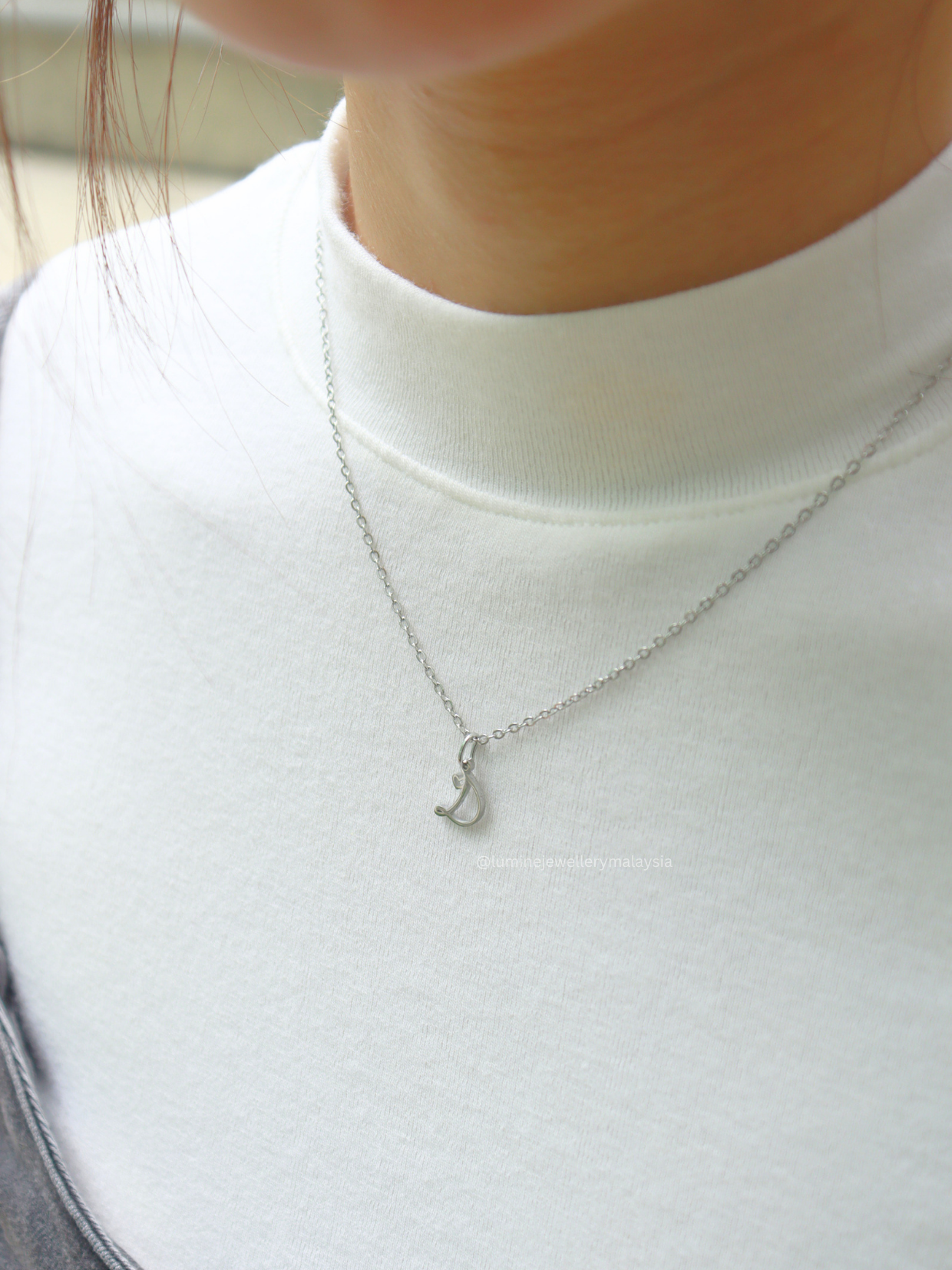 Calligraphy Alphabet Necklace