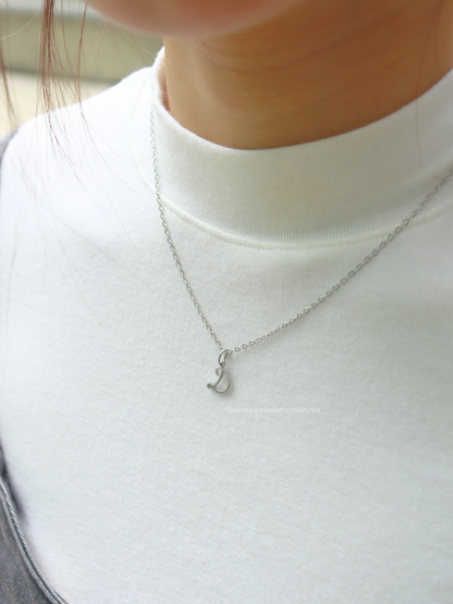Calligraphy Alphabet Necklace