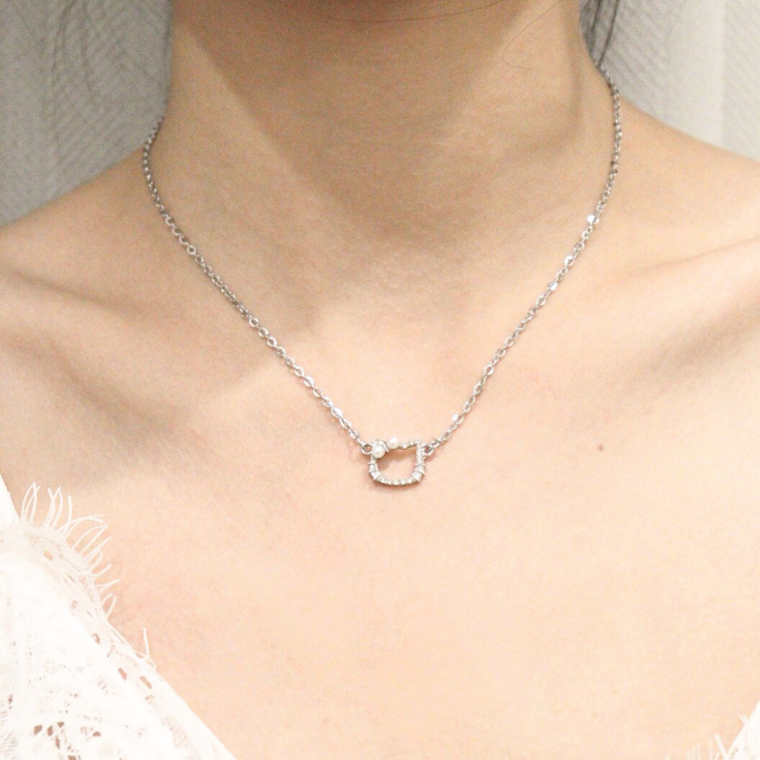 Diamond Kitty Necklace