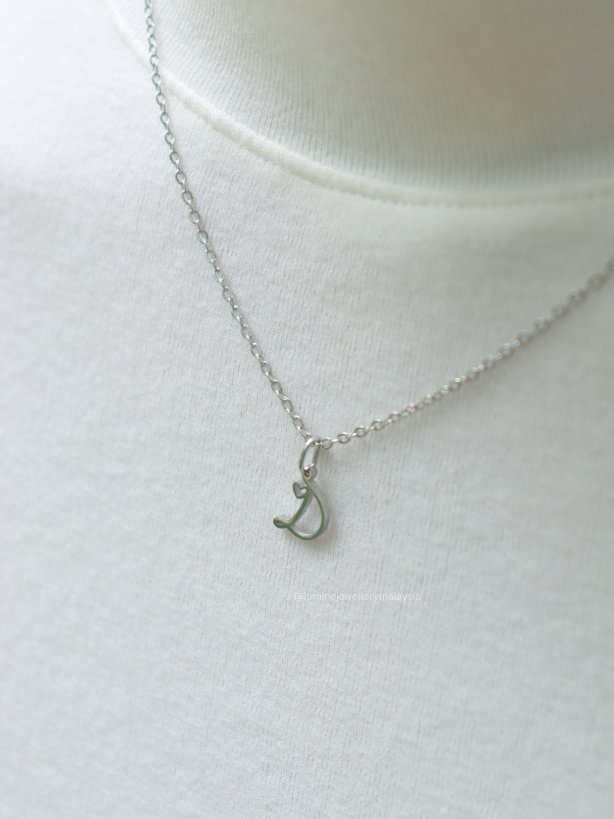 Calligraphy Alphabet Necklace