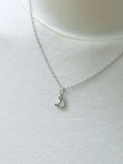 Calligraphy Alphabet Necklace