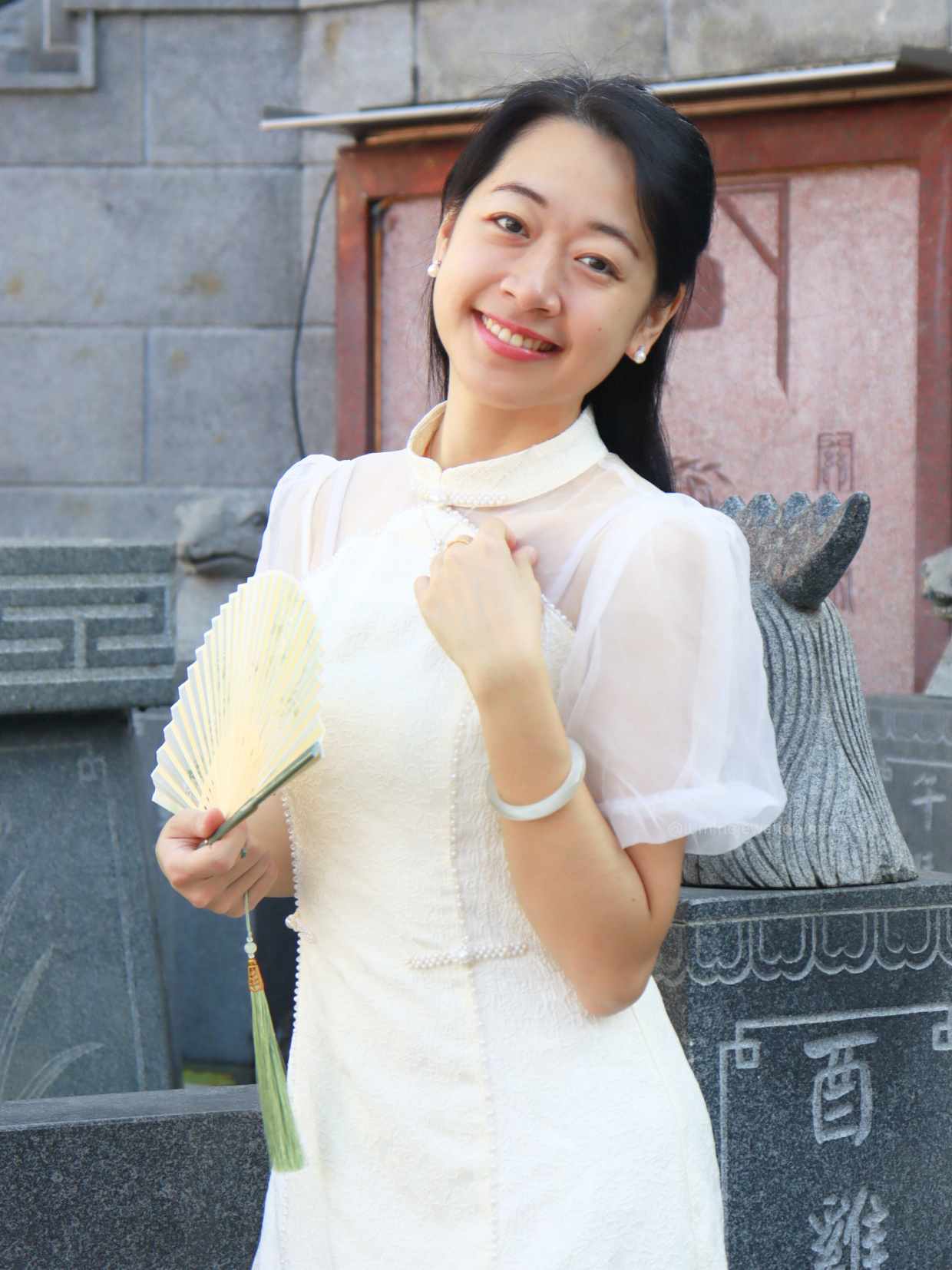 Natural Freshwater Pearl Zirconia Stud