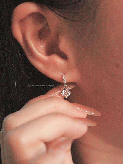 Moissanite Teardrop Stud