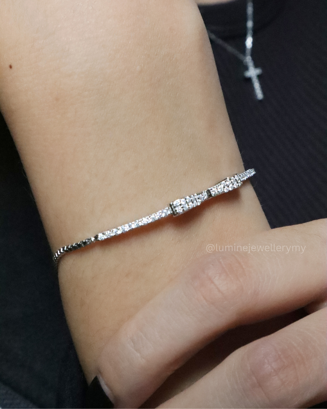 Full Zircon Bowknot Bracelet