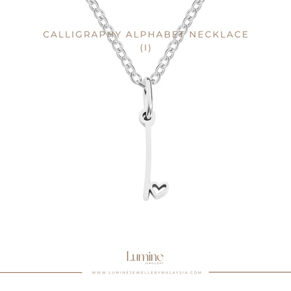 Calligraphy Alphabet Necklace