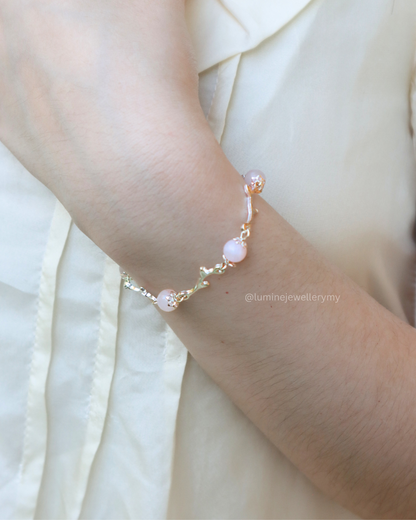Korean Moonlight Floral Stone Bracelet