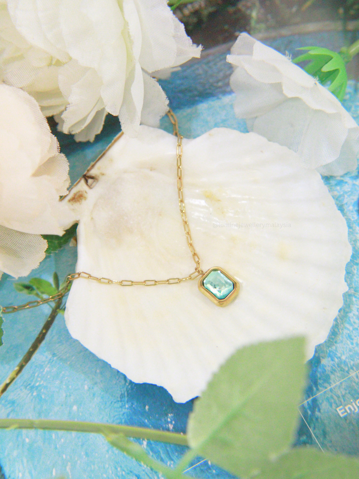 Light Aqua Zirconia Anklet