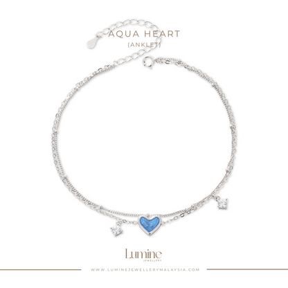 Aqua Heart Anklet