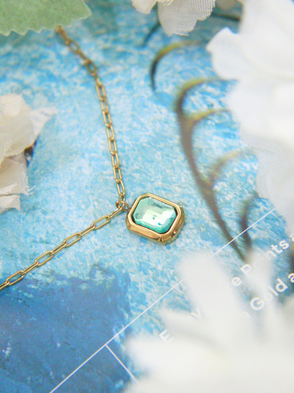 Light Aqua Zirconia Anklet