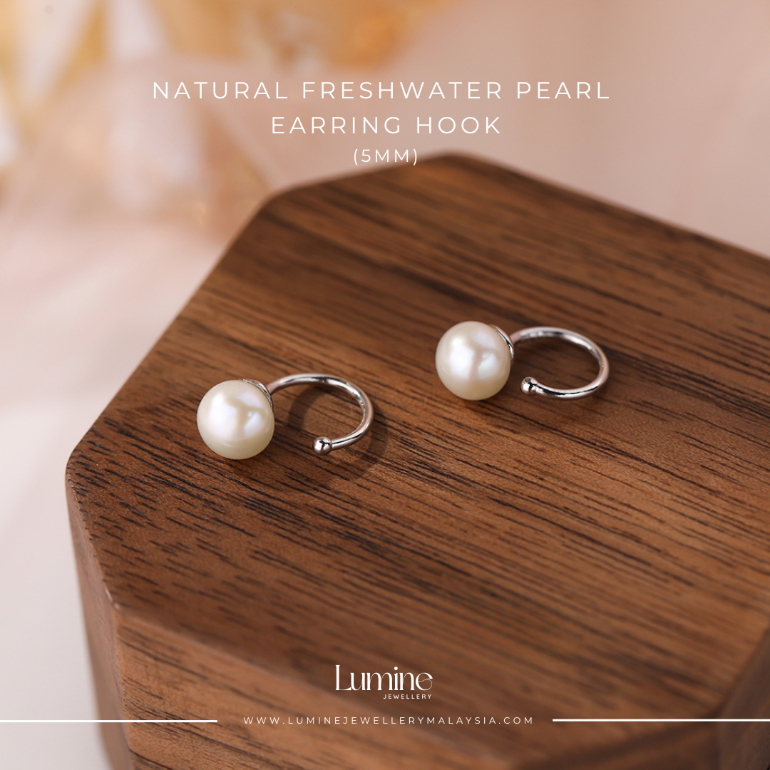 Natural Freshwater Pearl Earring Hook