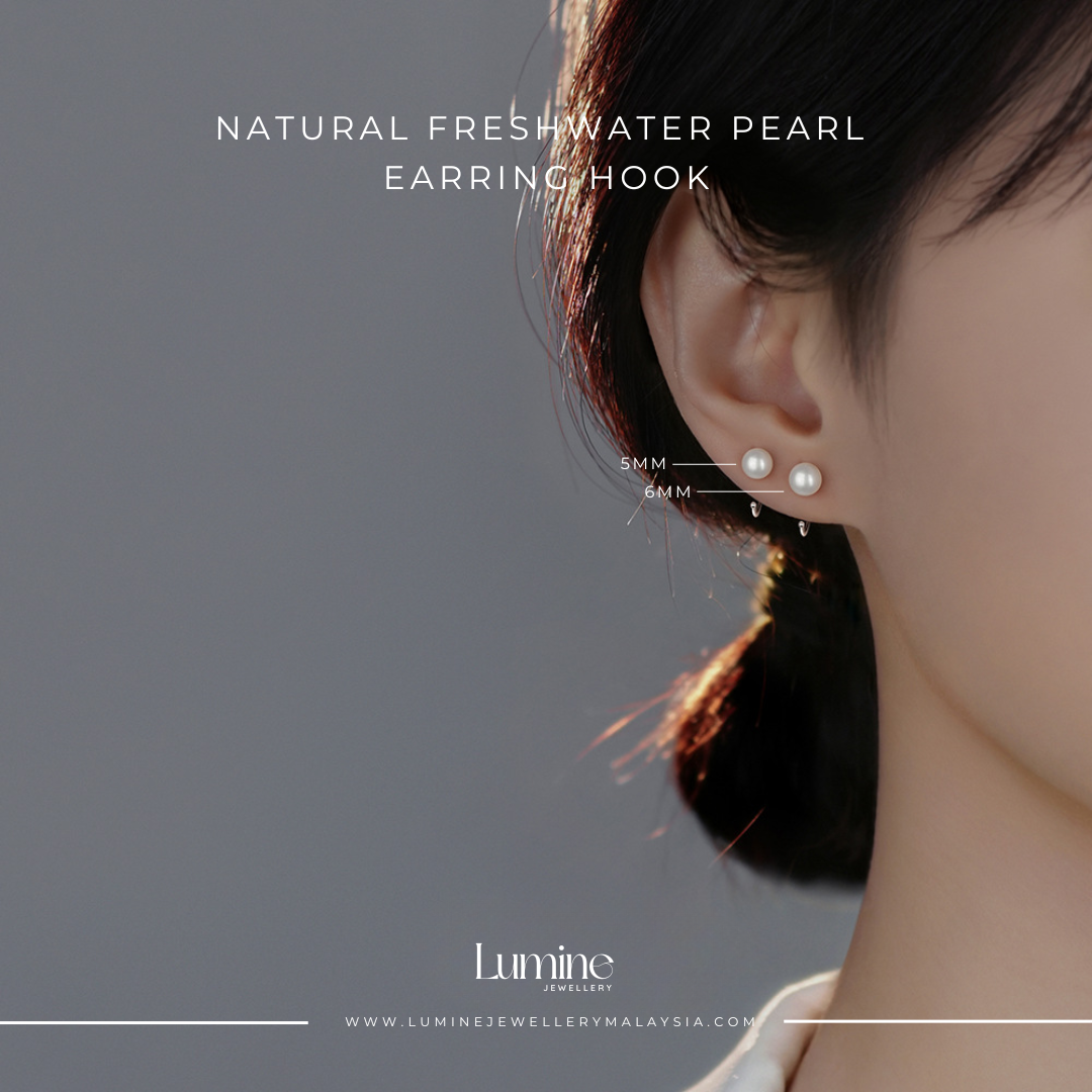 Natural Freshwater Pearl Earring Hook