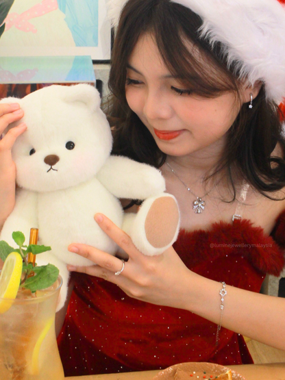 Christmas Moissanite Bell Necklace with Cert (GRA Certified Moissanite | S925)