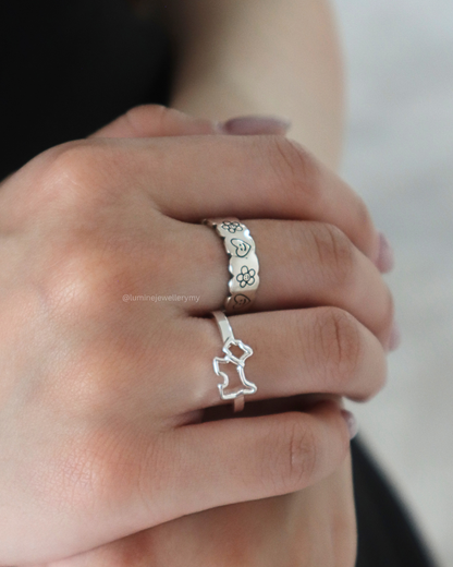 Puppy Silhouette Ring