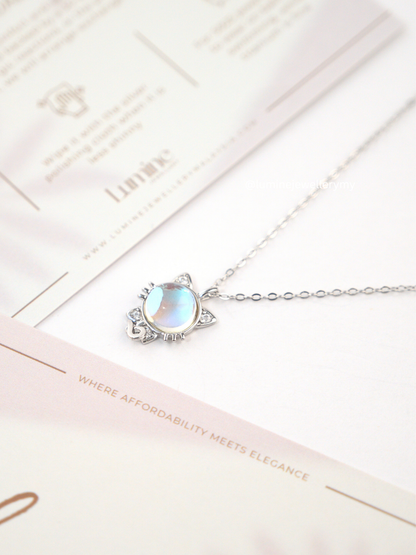 Moonlight Stone Kitty Necklace