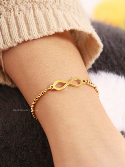 Gold Infinity Bracelets (Adjustable)