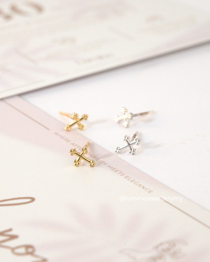 Tiny Cross Studs