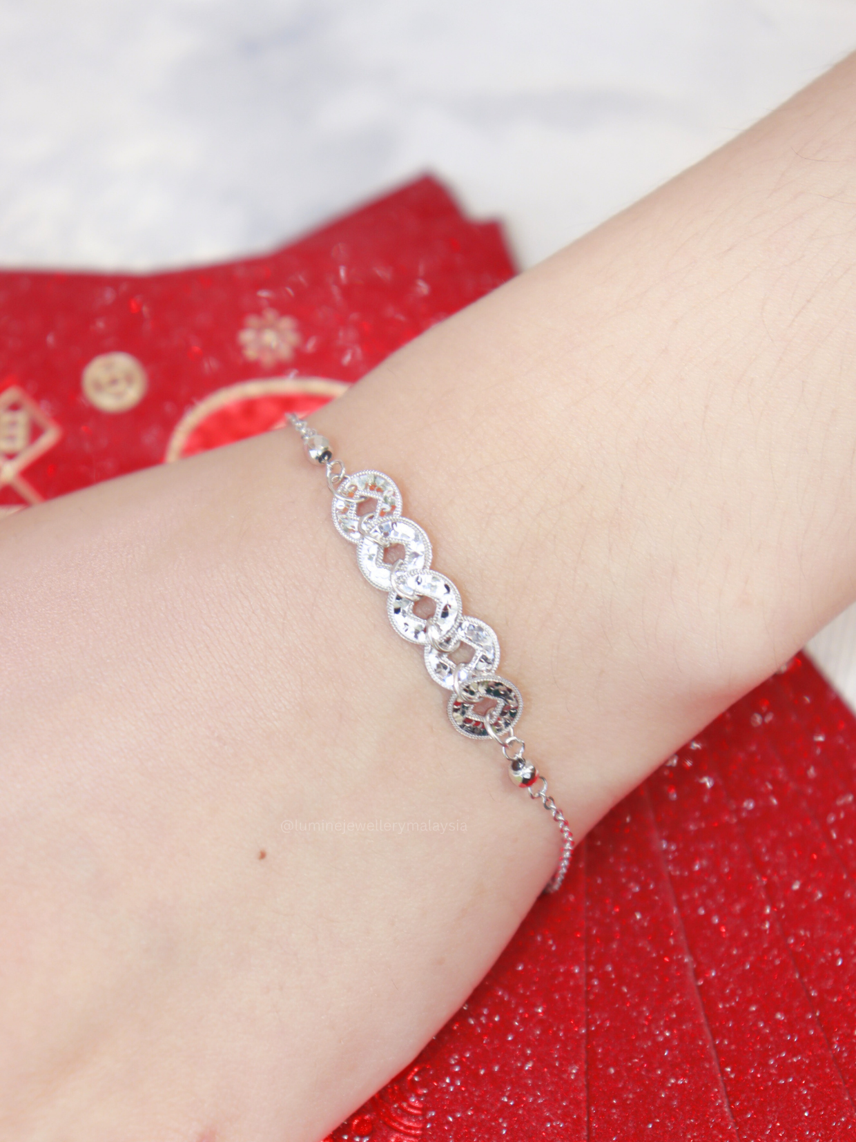 Emperor Coins Ice Sparkle Bracelet 碎碎冰五帝钱手链
