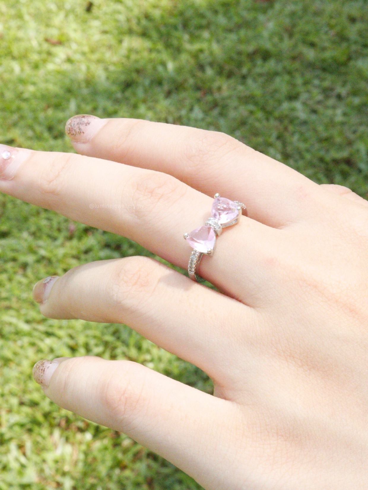 Pink Diamond Bow Ring