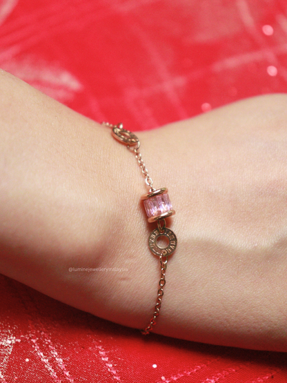 Pinky Elegant Cylinder Bracelet (Luck in Love)
