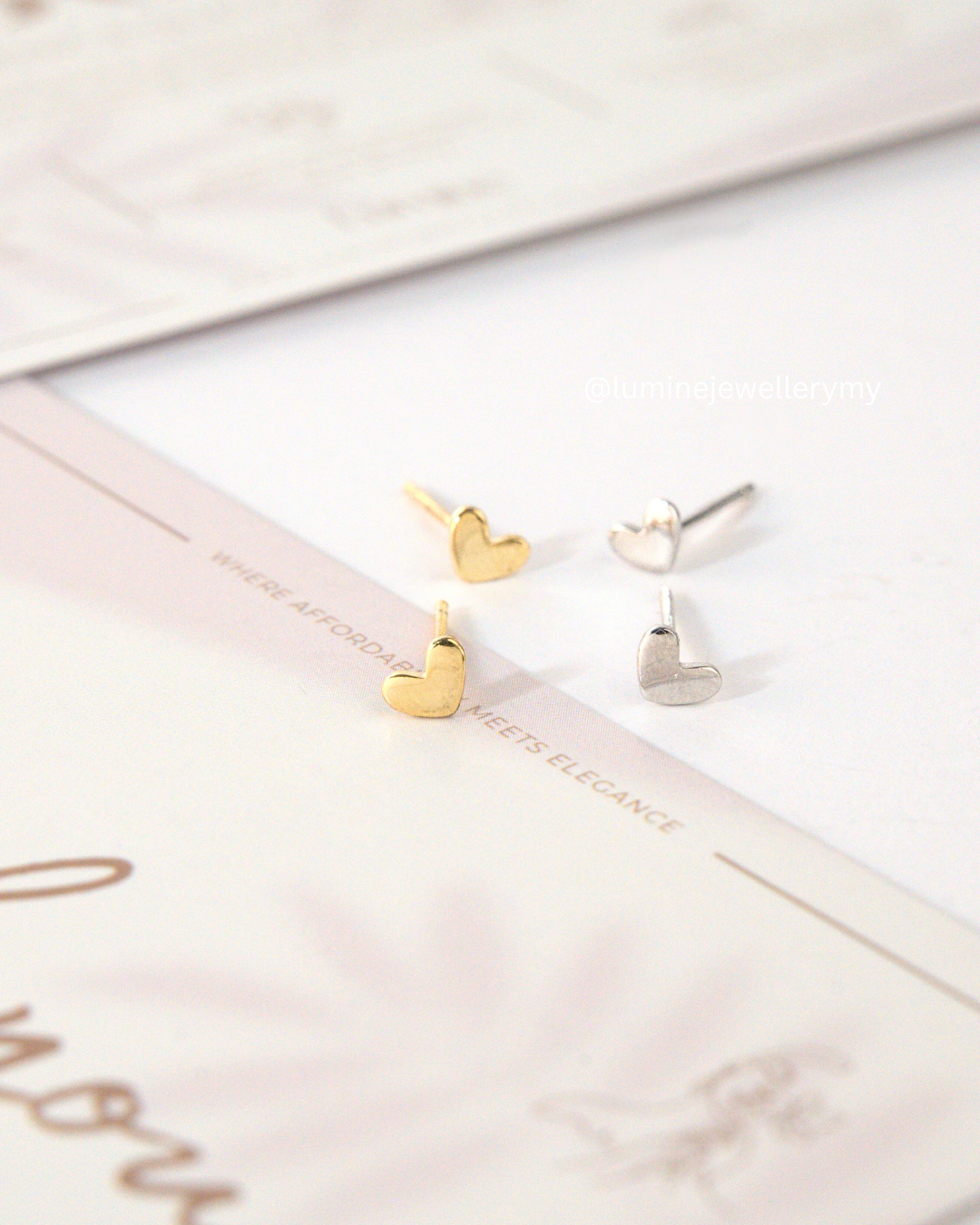 Tiny Heart Studs
