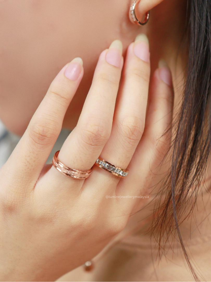 Rose Gold Eternal Spark (Half Matte Design 4mm)