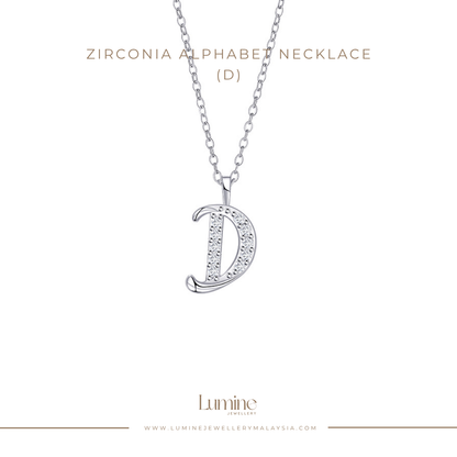 Zirconia Alphabet Necklace