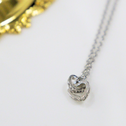 Dual Heart Loop Necklace