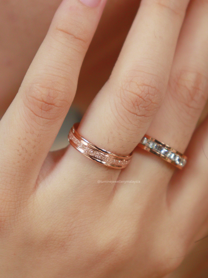 Rose Gold Eternal Spark (Half Matte Design 4mm)
